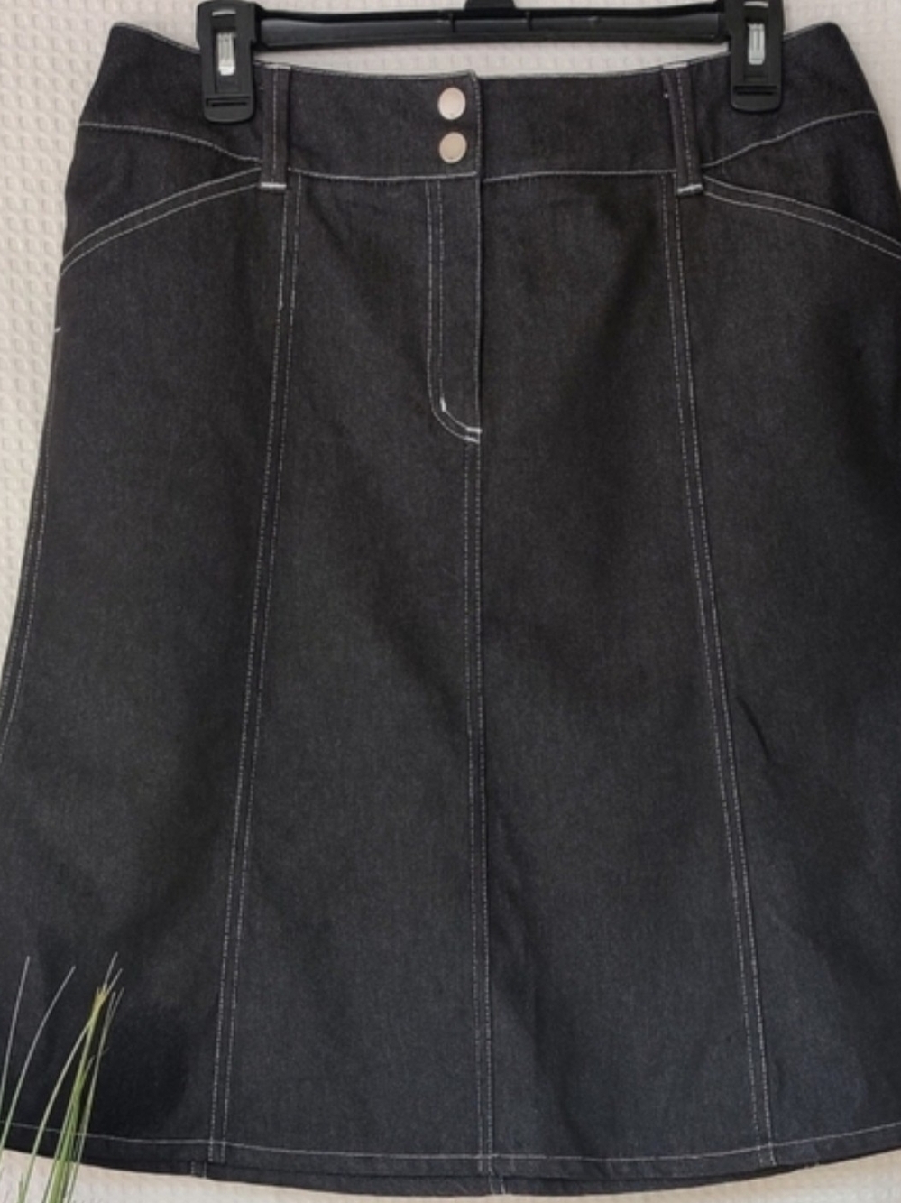 W Work to Weekend Women's Black Denim Skirt Size 10